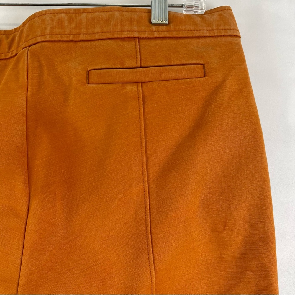 Tory Burch Orange Ankle Pants Women’s Size 12 Slim Fit Tapered‎ Leg - Picture 13 of 14